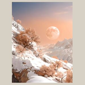 snow mountain art tee Design