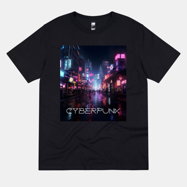cyberpunk cityscape design tee Thumbnail